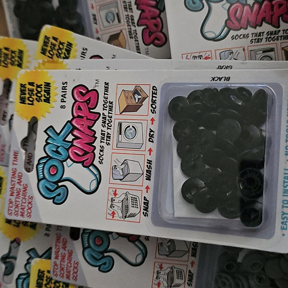 Nwt Sock Snaps Keep Socks Together With These Snap On Sock Clips - Picture 3 of 4